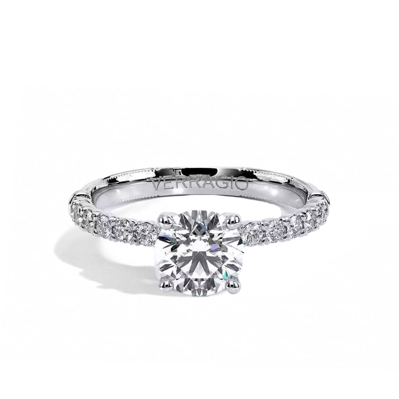 Verragio Renaissance Round Half Pave Engagement Ring Setting