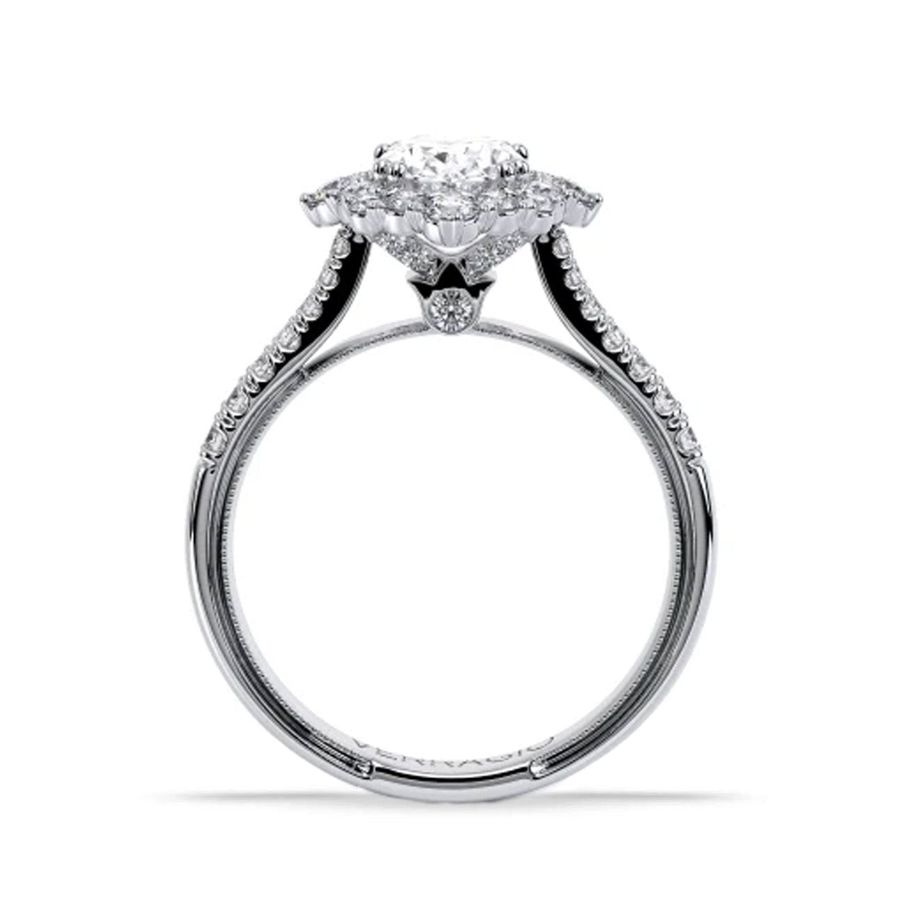 Verragio Renaissance Oval Starburst Halo Engagement Ring Setting