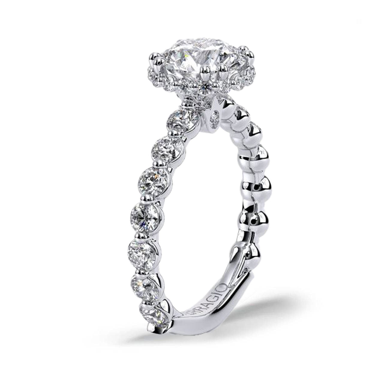 Verragio Renaissance Round Stardust Halo Engagement Ring Setting