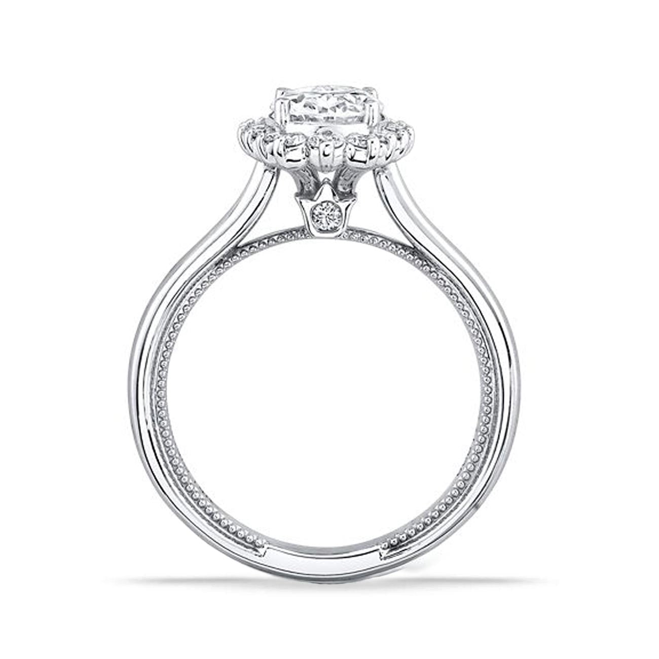 Verragio Renaissance Oval Floral Halo Engagement Ring Setting