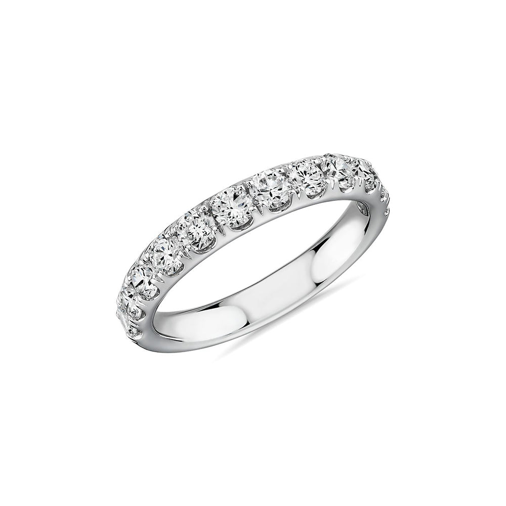 Private Label Halfway Pavé Diamond Split Prong Band