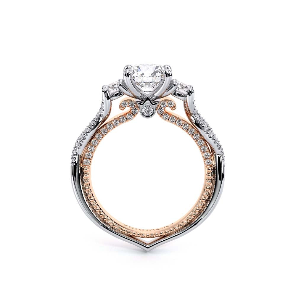 Verragio Couture Three Stone Twist Two Tone Engagement Ring