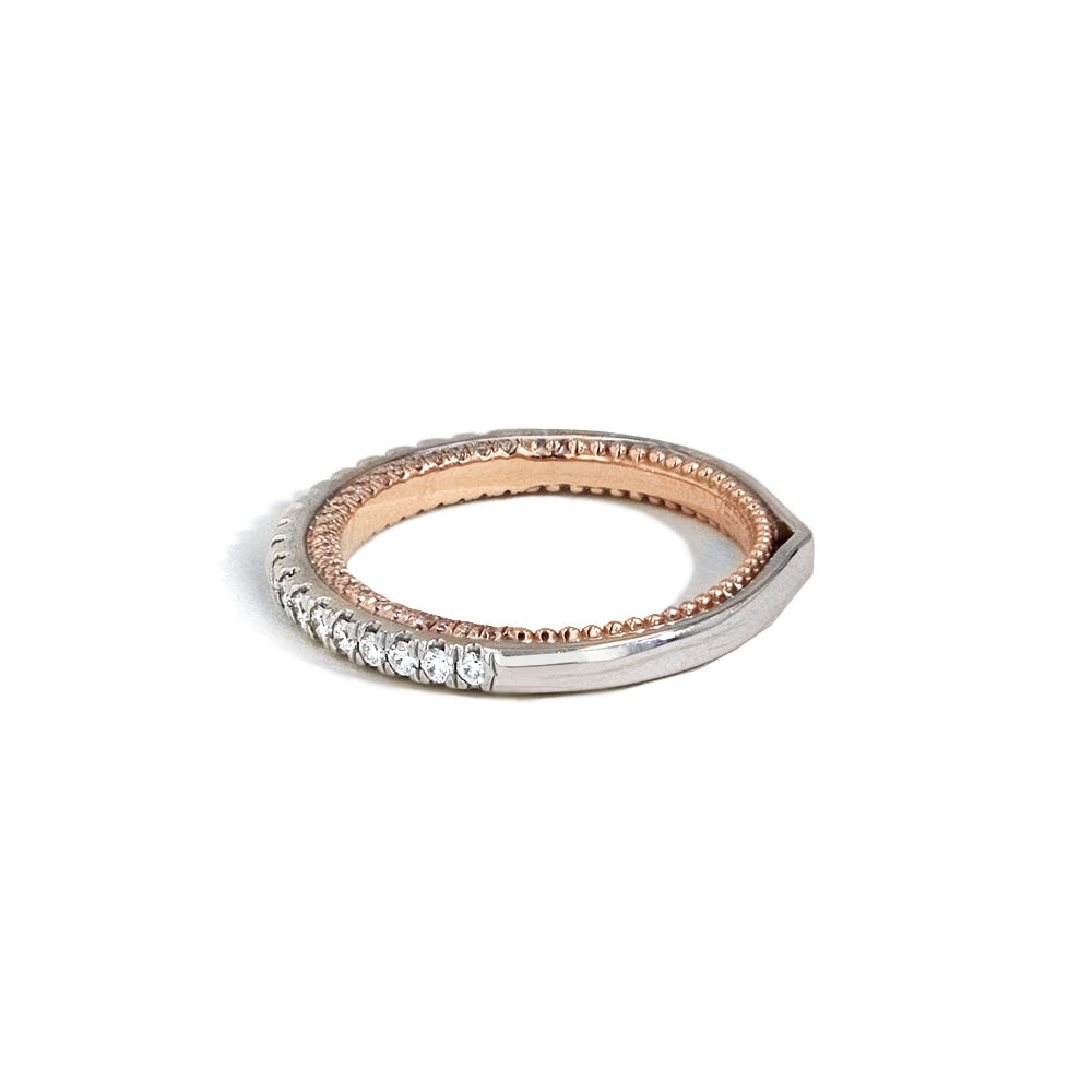 Verragio Couture Two Tone Gold Diamond Wedding Band
