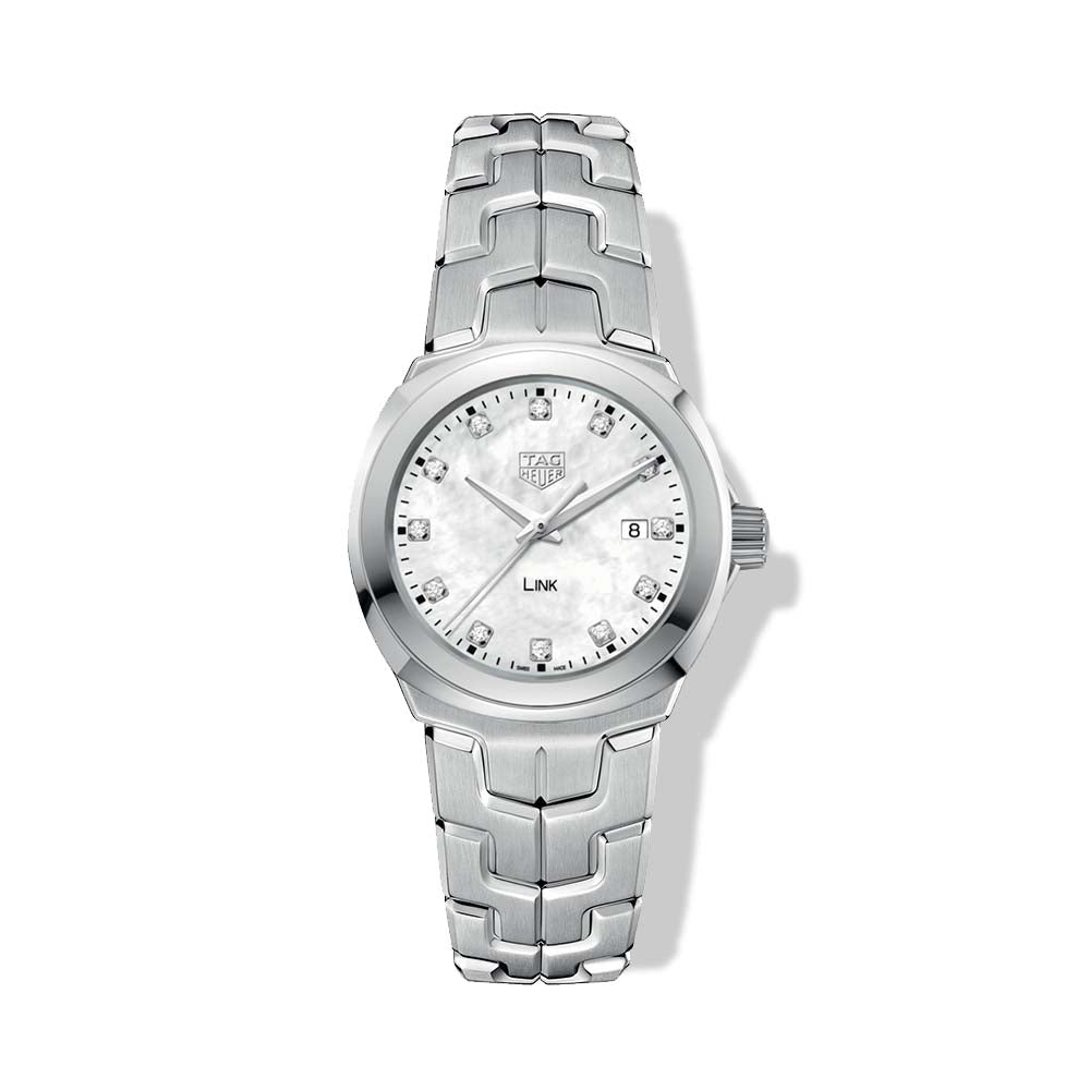 TAG Heuer Link White Mother of Pearl Diamond Dial Watch