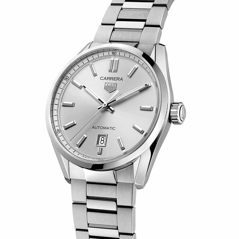 TAG Heuer Carrera Calibre 5 Three Hand Silver Dial - 39mm