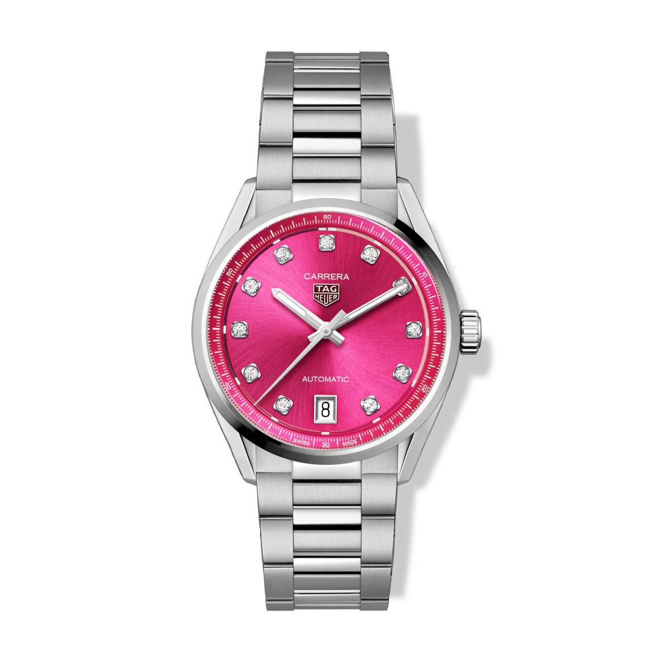 TAG Heuer Carrera Date Watch Pink Diamond Dial - 36mm