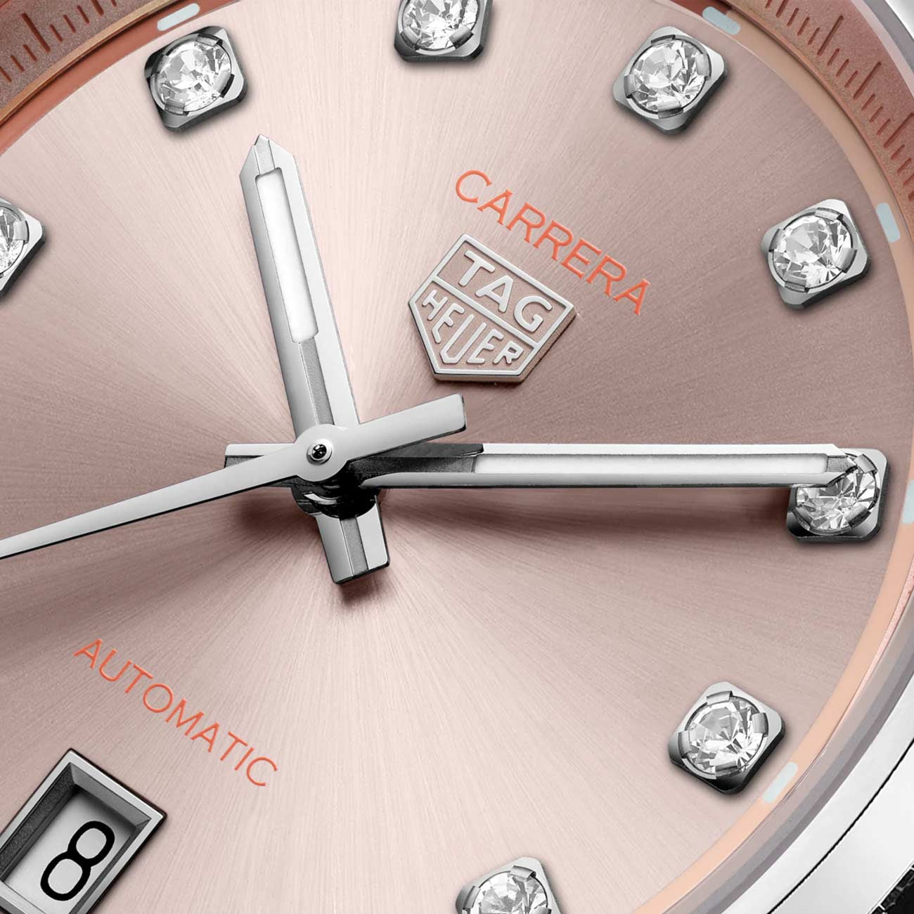 Tag Heuer Carrera Date Light Pink Diamond Dial - 36mm