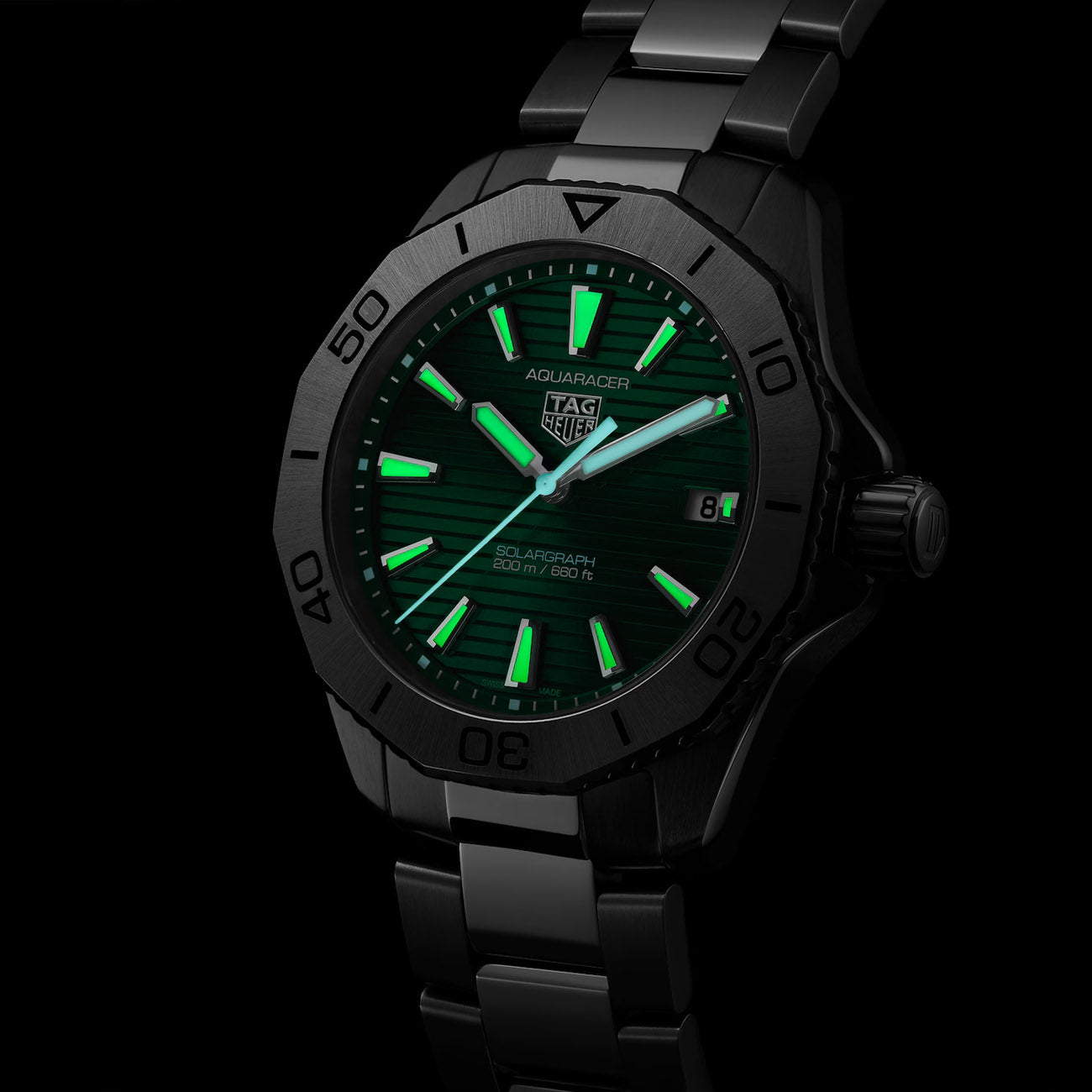 TAG Heuer Aquaracer Green Solargraph 200 Watch - 40mm