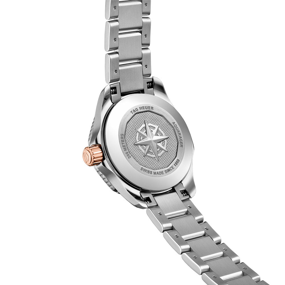 TAG Heuer Ladies Aquaracer Professional 200 Mother of Pearl Diamond Watch in Rose Gold- 30mm