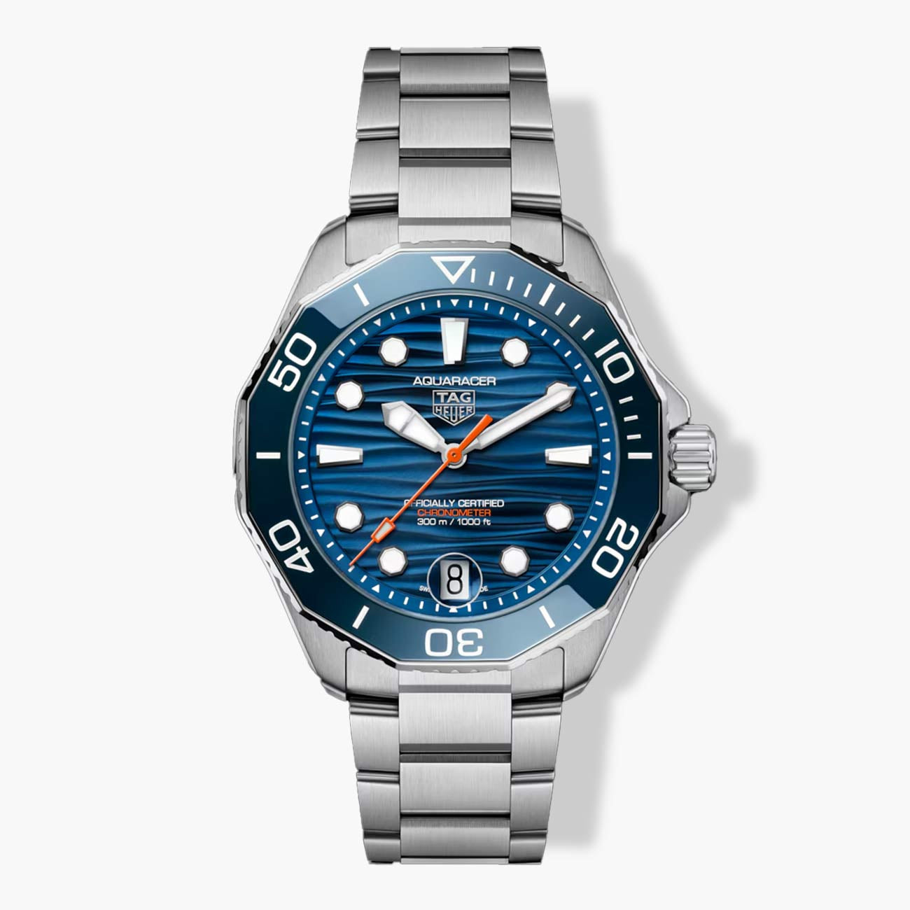 TAG Heuer Aquaracer Professional 300 Date Blue Dial Steel Bracelet - 42mm