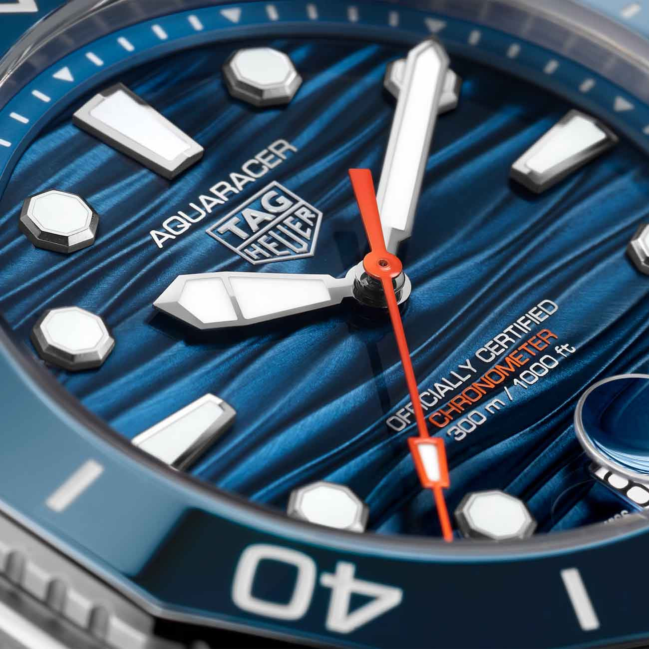 TAG Heuer Aquaracer Professional 300 Date Blue Dial Steel Bracelet - 42mm