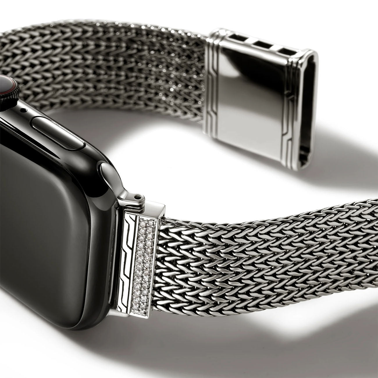 John Hardy Apple Watch® Silver Diamond Bracelet - 18mm