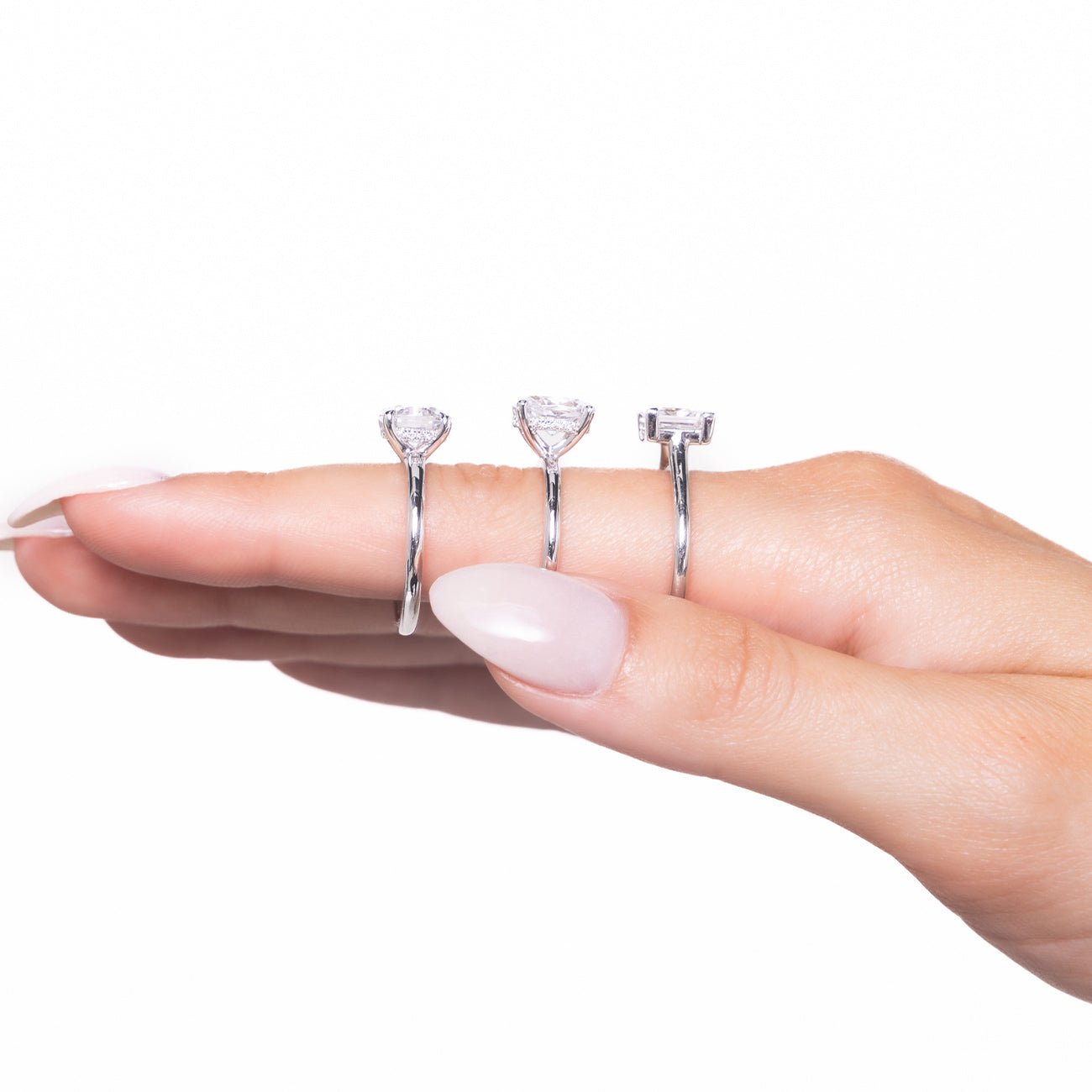 Round Ultra Thin Solitaire Hidden Halo Engagement Ring Setting in Yellow Gold