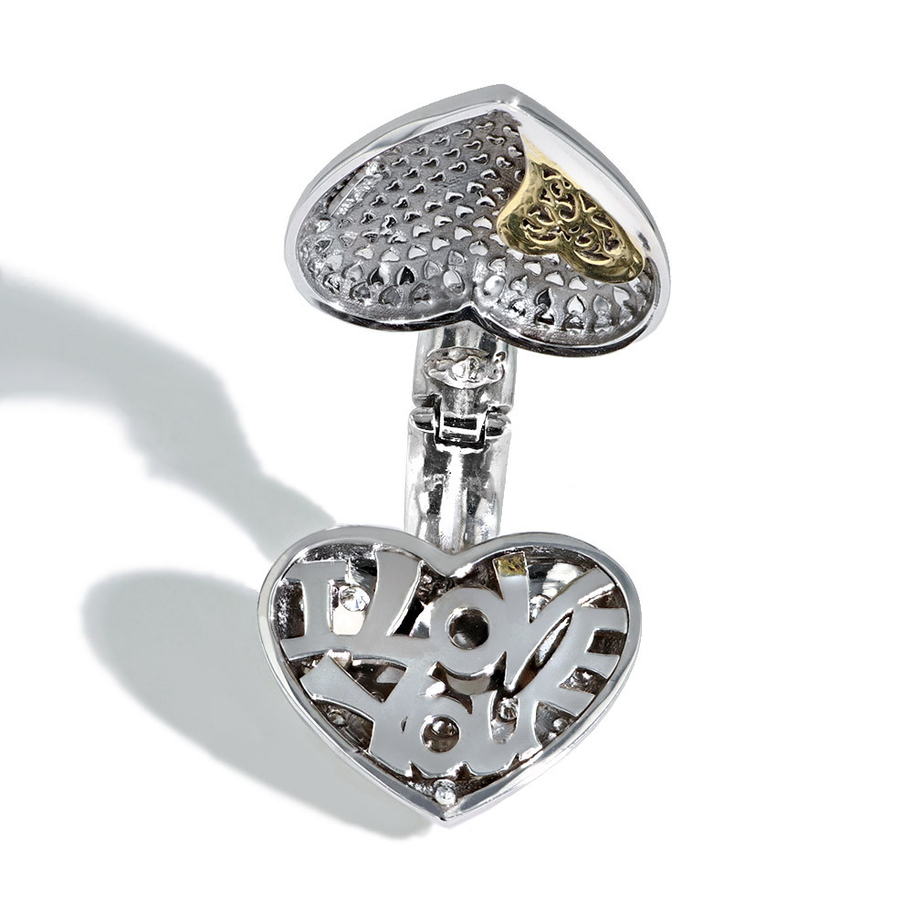 Robert Pelliccia Black & White Diamond Message Locket - Large