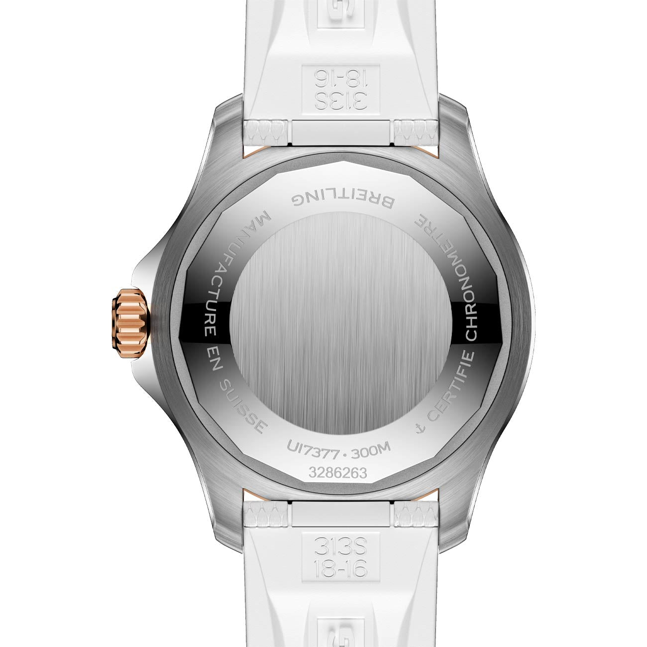 Breitling Superocean Automatic 36 Steel and Red Gold with Rainbow Dial on Strap - 36mm