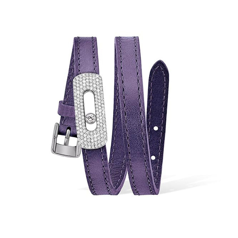 Messika My Move White Gold Pave Diamond Motif Bracelet