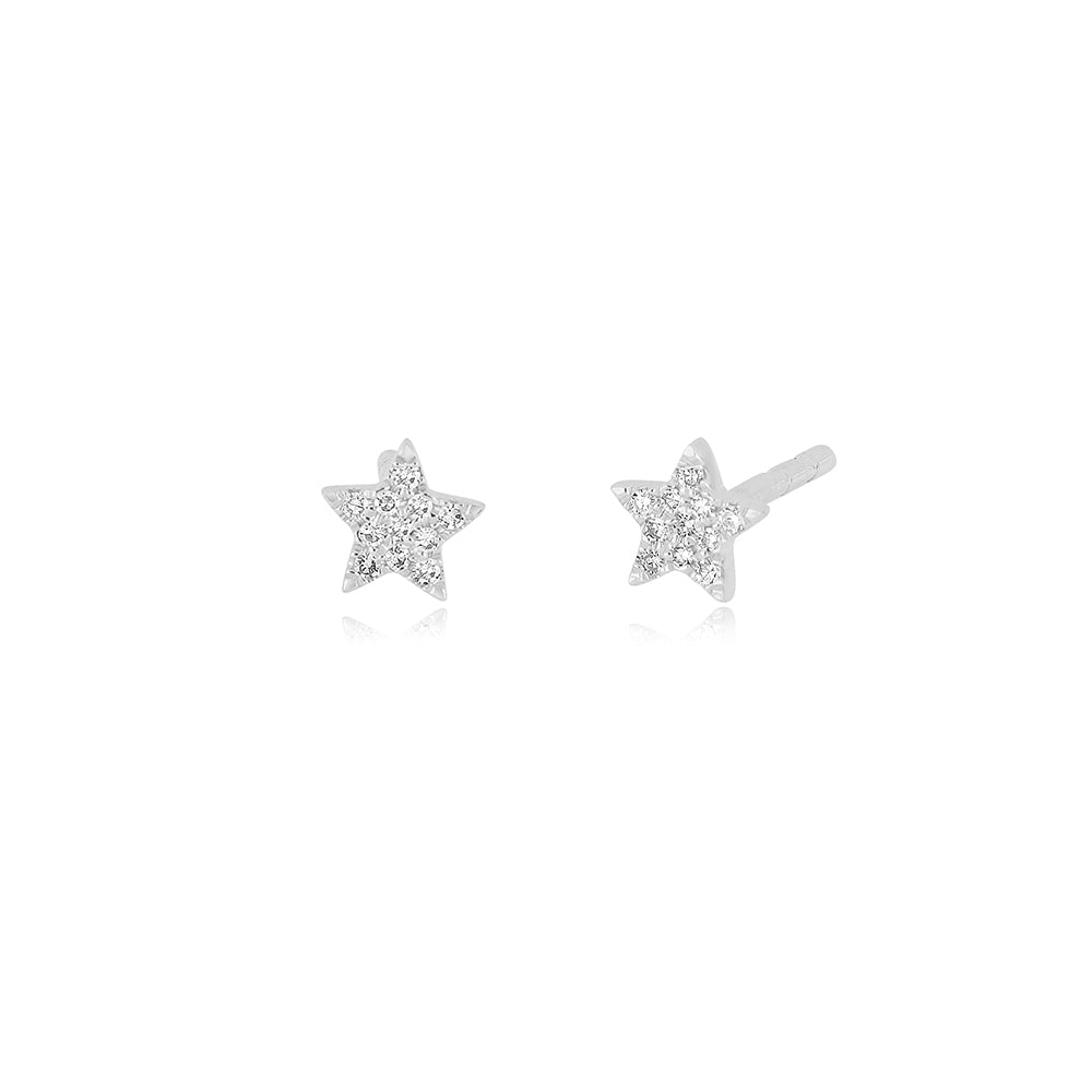 EF Collection Small Star Diamond Earrings