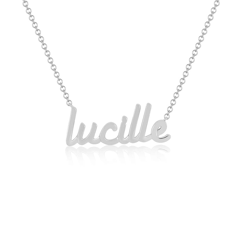 EF Collection Custom Script Gold Necklace