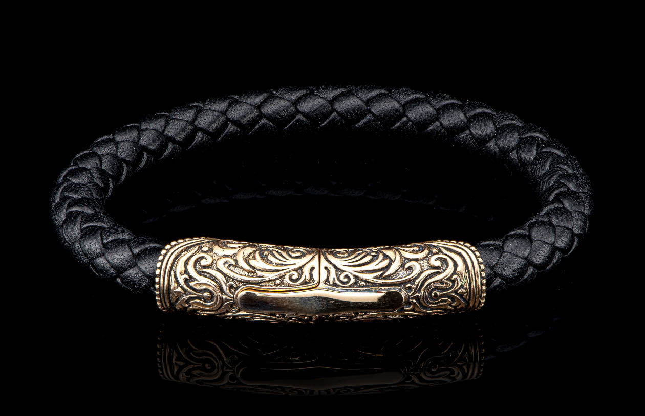 William Henry Milan Bronze and Black Bracelet