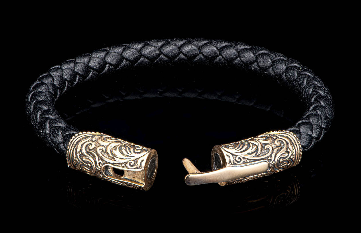 William Henry Milan Bronze and Black Bracelet