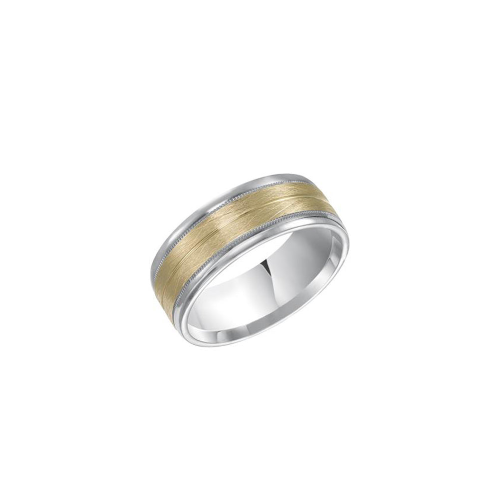 Two-Toned Wire Finish Men's Wedding Band