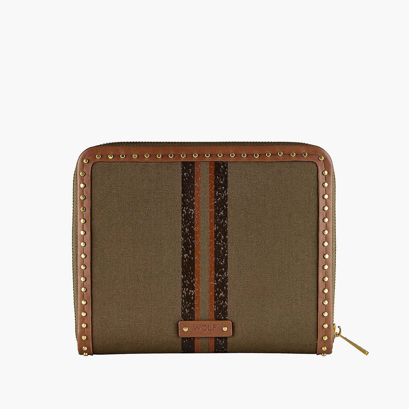 Wolf Ida Travel Zip Jewelry Portfolio in Khaki