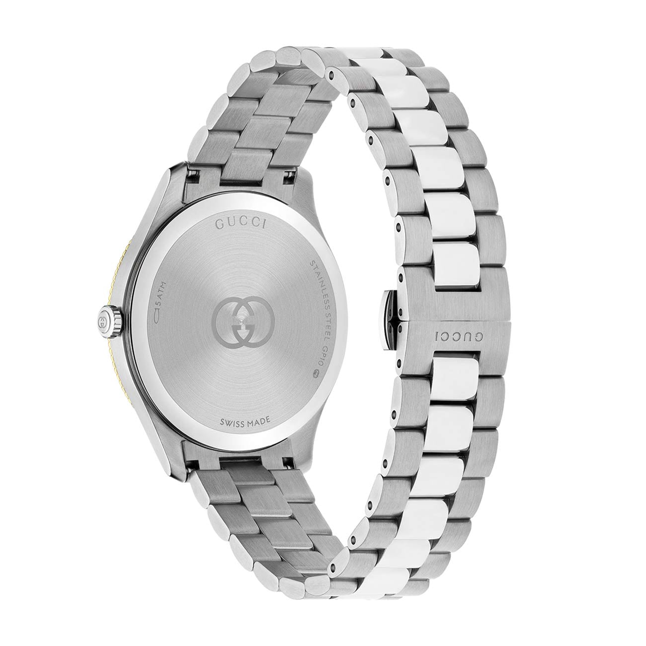 Gucci G-Timeless Grey Dial Two-Tone Watch - 38mm