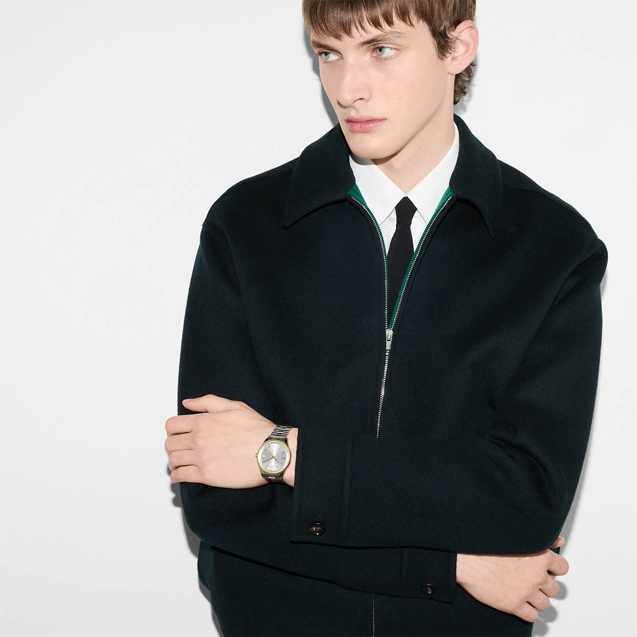 Gucci G-Timeless Grey Dial Two-Tone Watch - 38mm