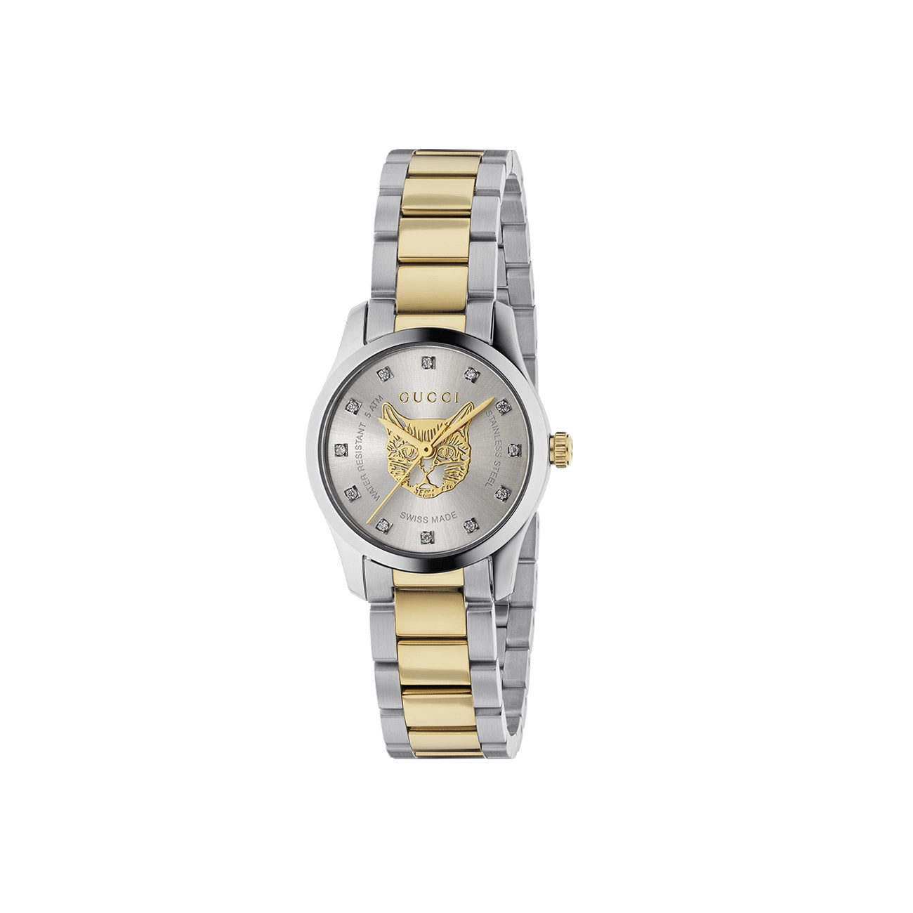 Gucci G-Timeless Two Tone Feline Head Watch – 27mm