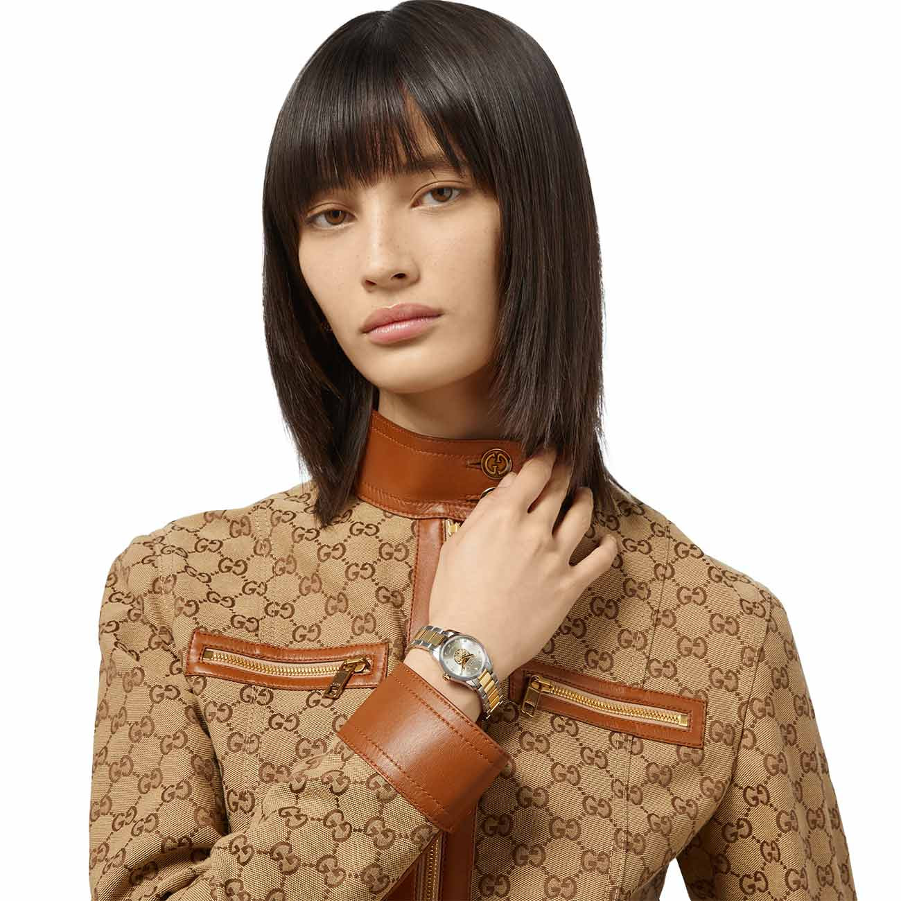 Gucci G-Timeless Two Tone Feline Head Watch – 27mm