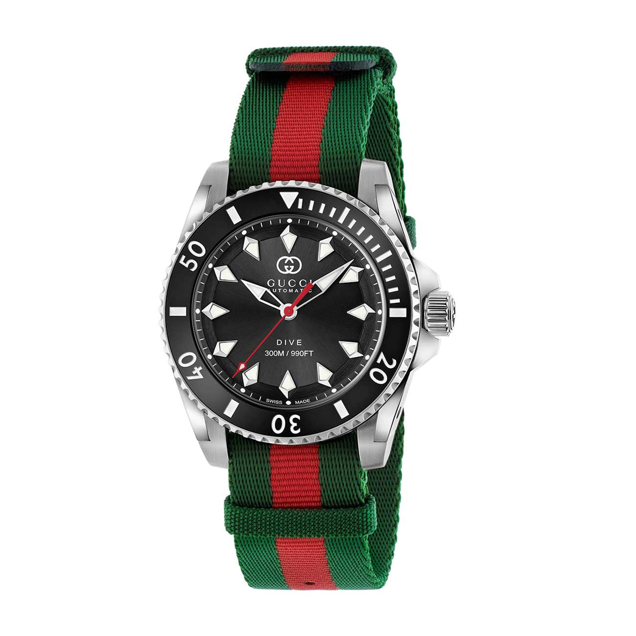 Gucci Dive Black Dial on Fabric Strap - 40mm