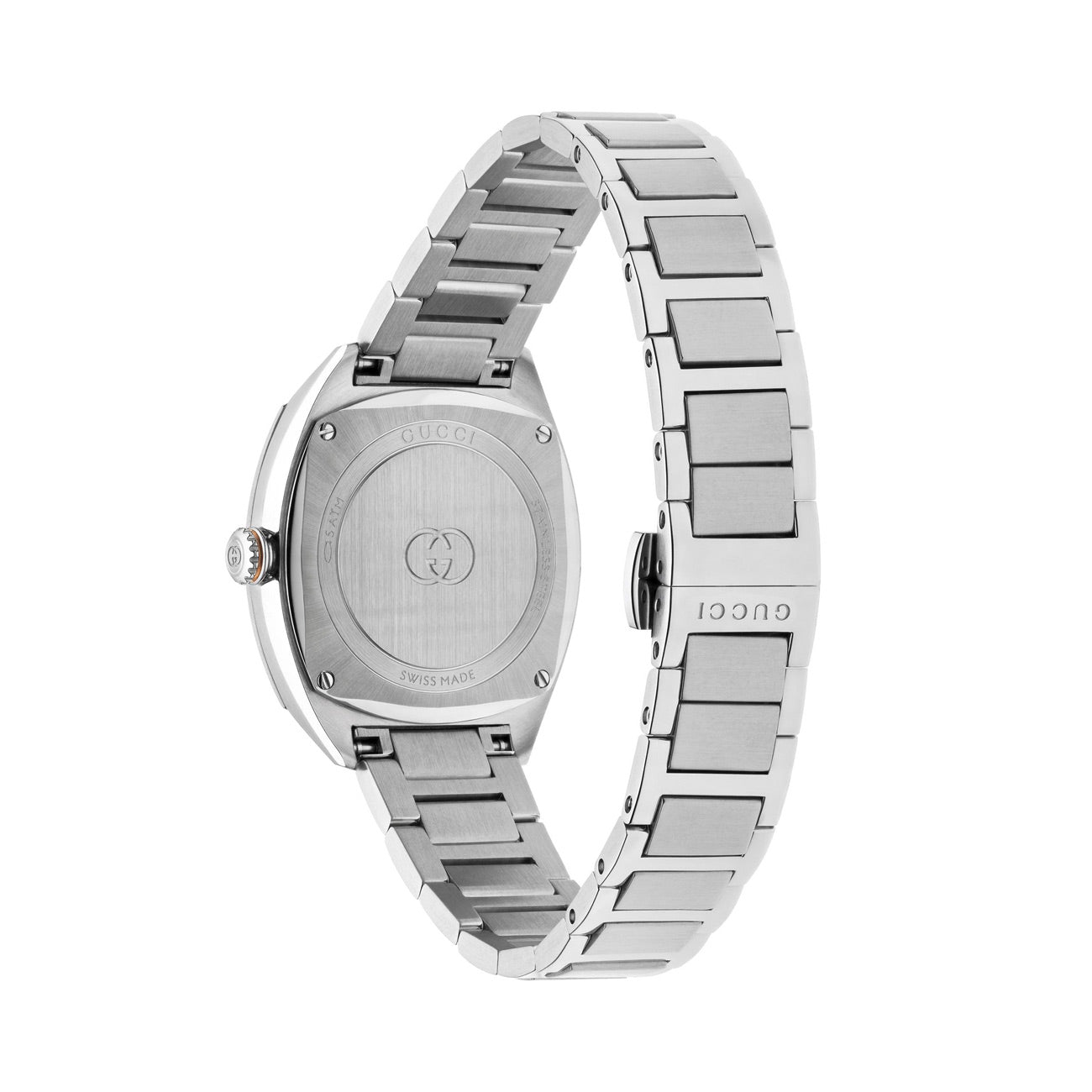 Gucci Interlocking G Black Dial Watch on Steel Bracelet - 29mm