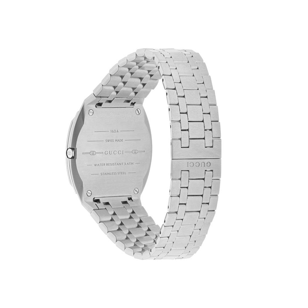 Gucci 25H Stainless Steel and Silver Watch - 34mm