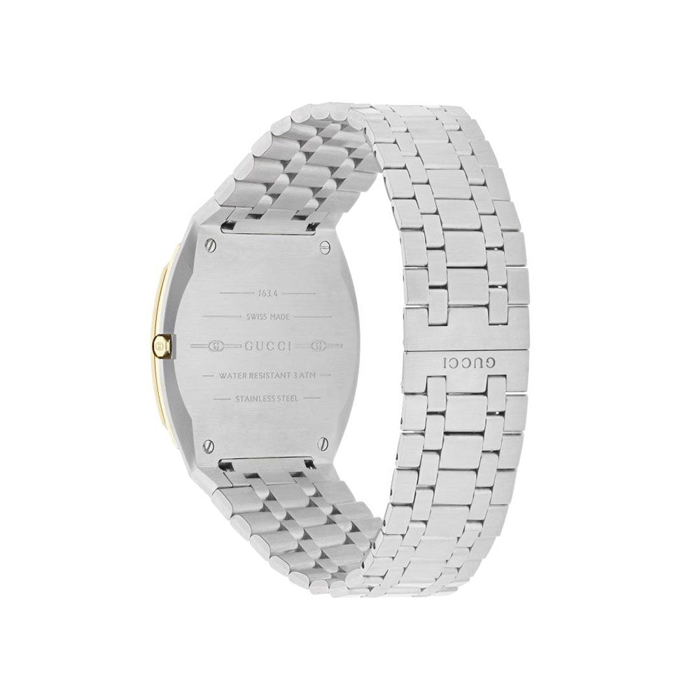 Gucci 25H Steel and Gold Watch - 34mm