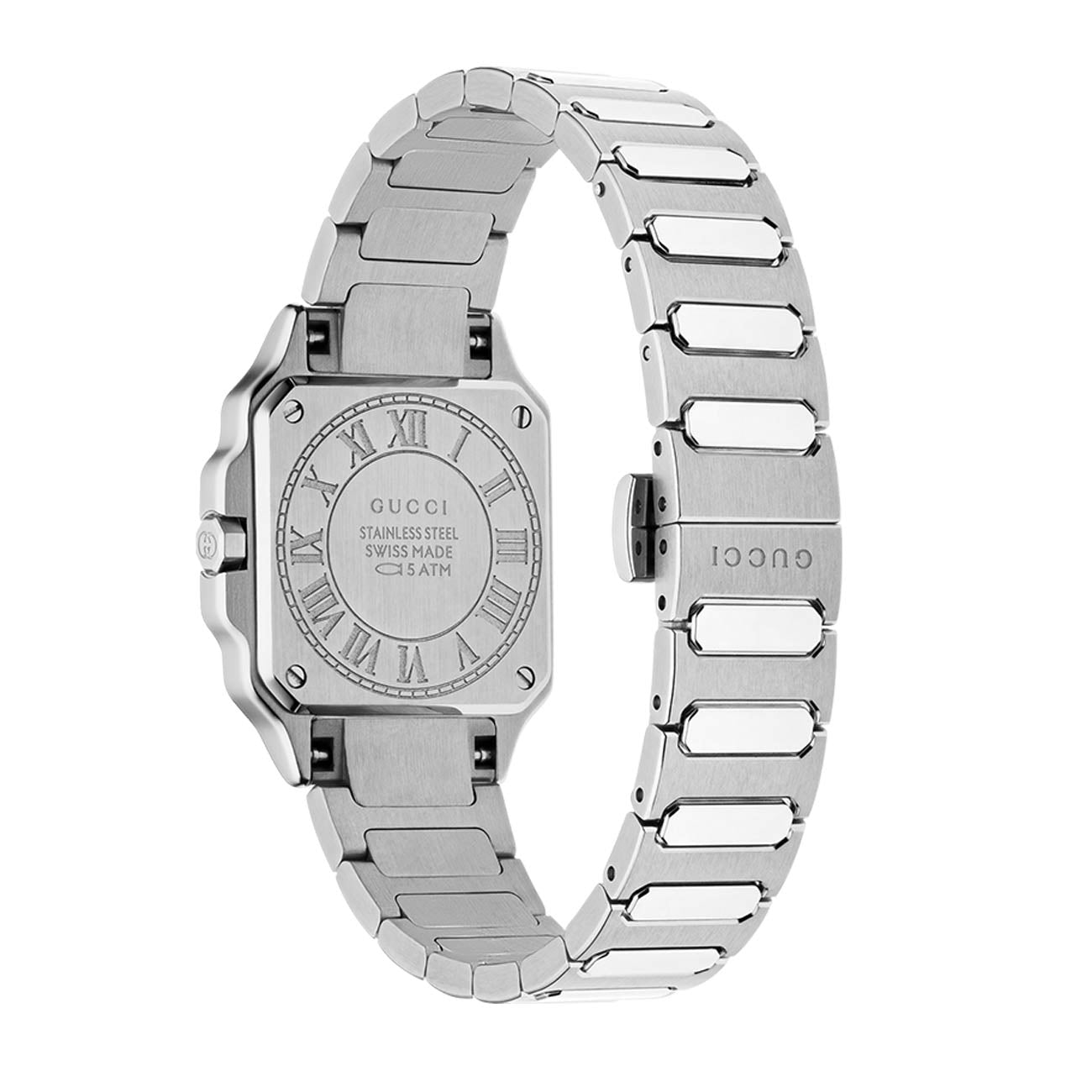 Gucci G-Flat Pink Diamond Dial on Stainless Steel Bracelet - 24mm