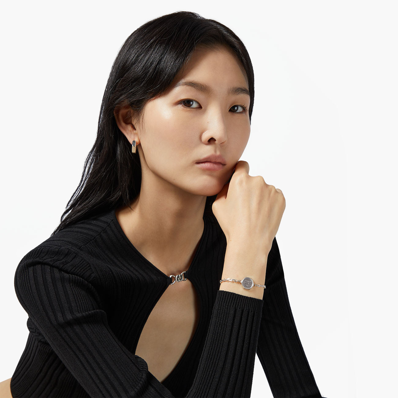 Gucci Trademark Hexagon Chain Bracelet