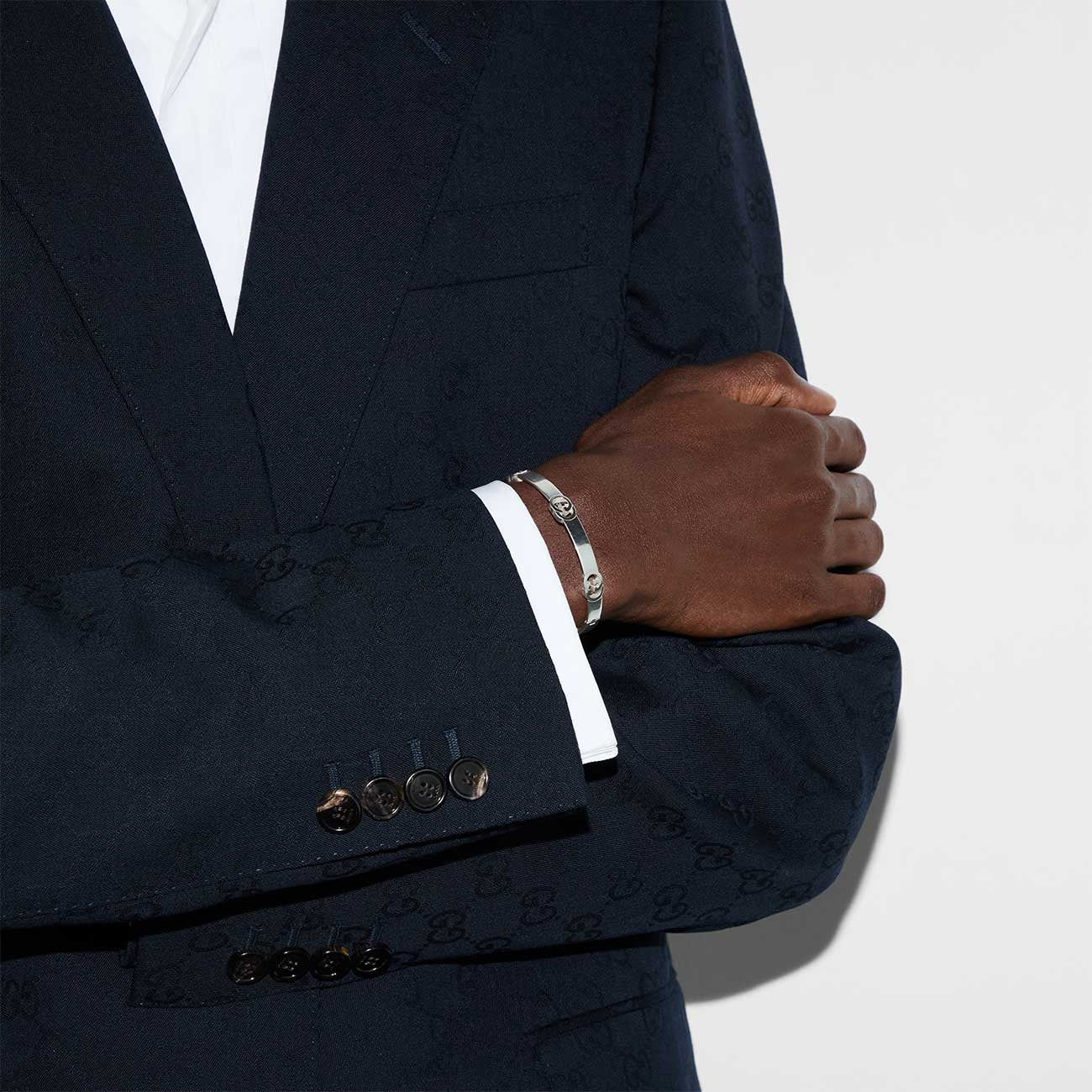 Gucci Interlocking G Silver Bangle Bracelet