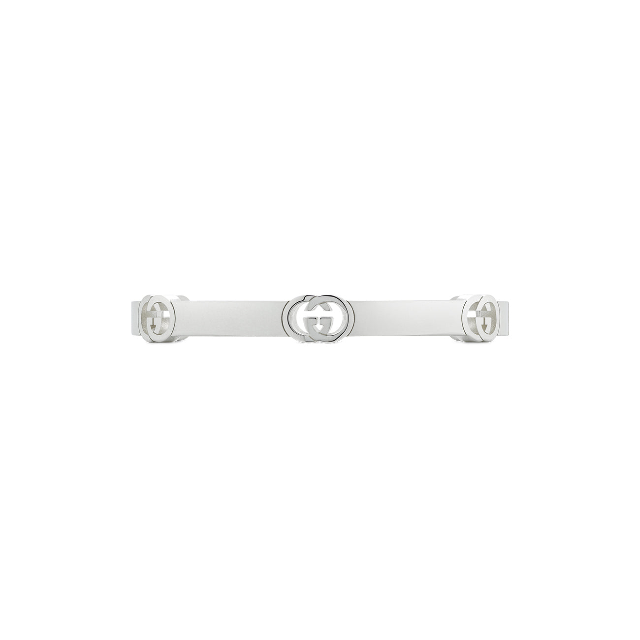 Gucci Interlocking G Silver Bangle Bracelet