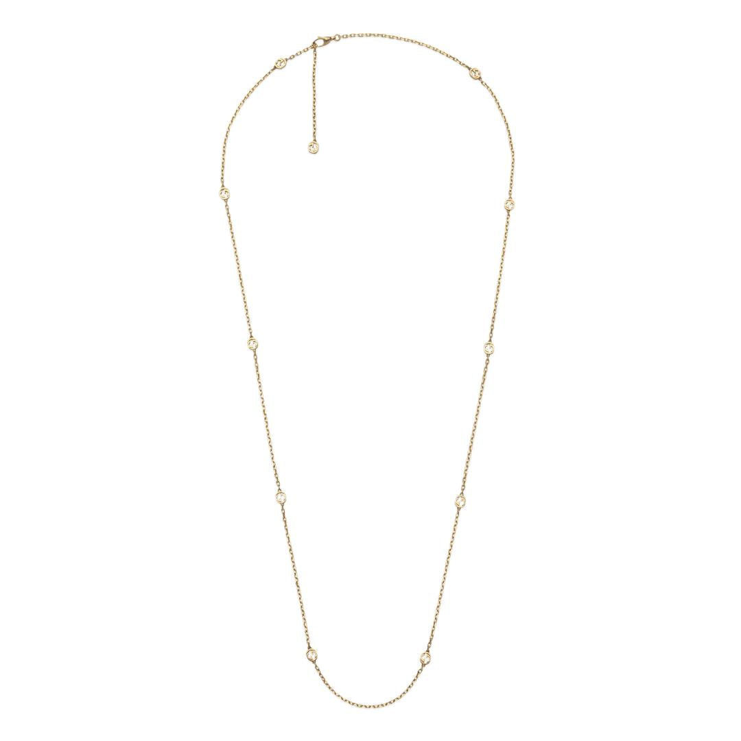 Gucci Interlocking Long Sation Necklace in Yellow Gold - 33.5