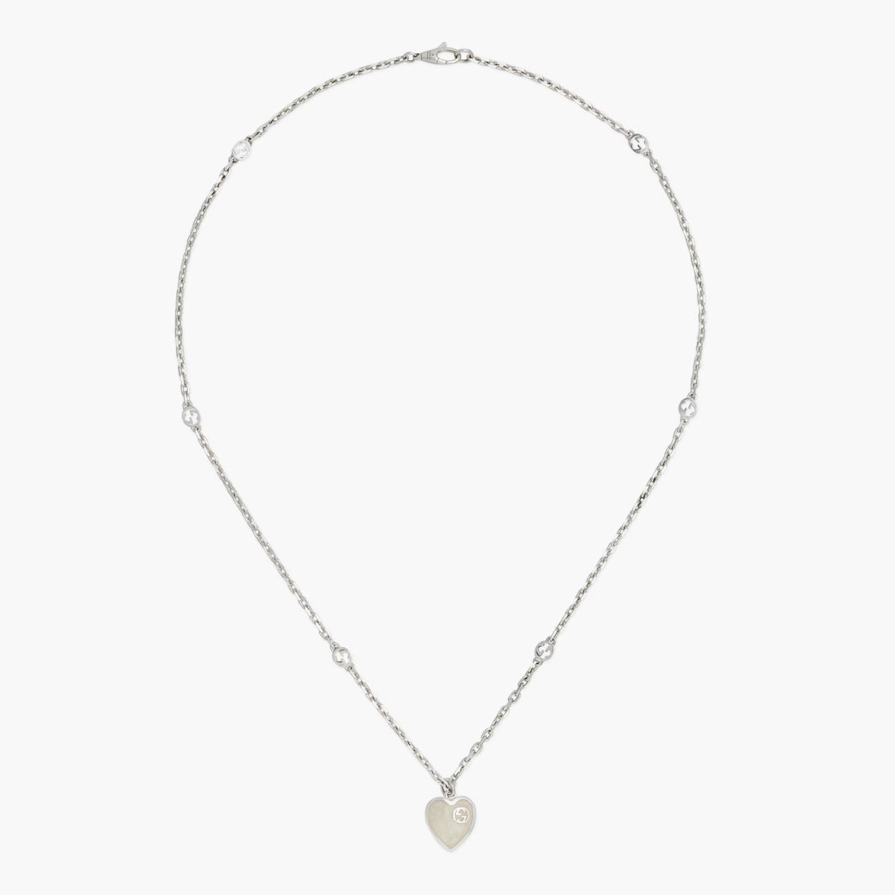 Gucci Interlocking Necklace with Heart Pendant