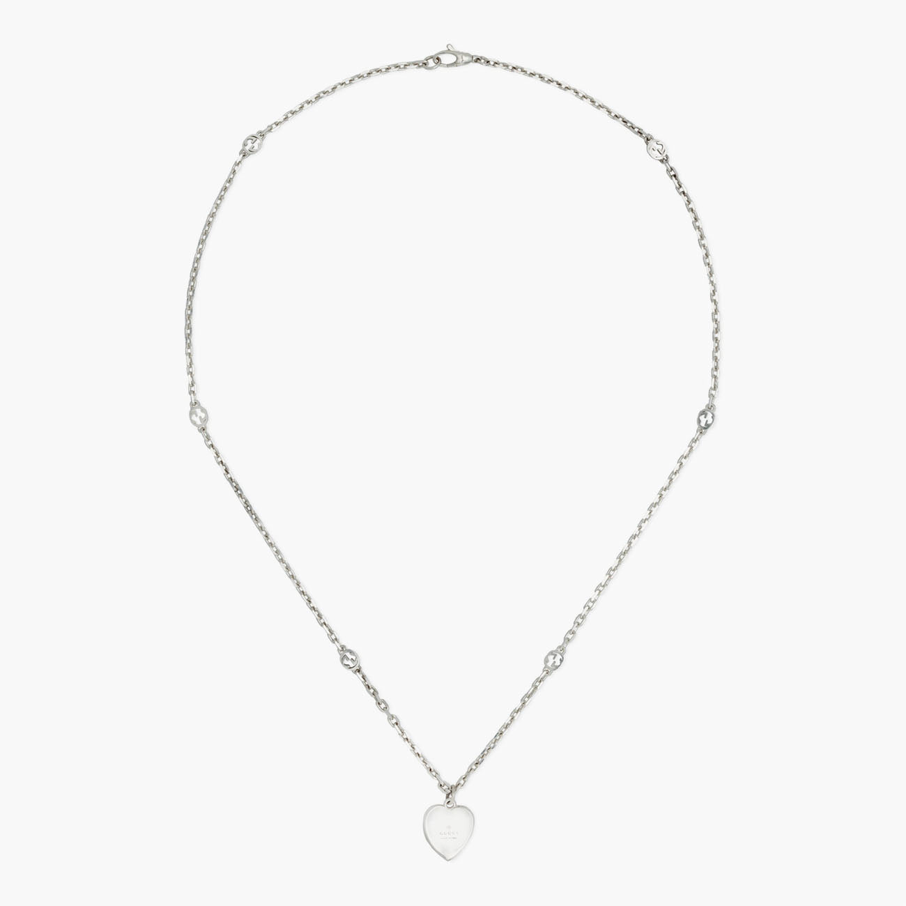 Gucci Interlocking Necklace with Heart Pendant