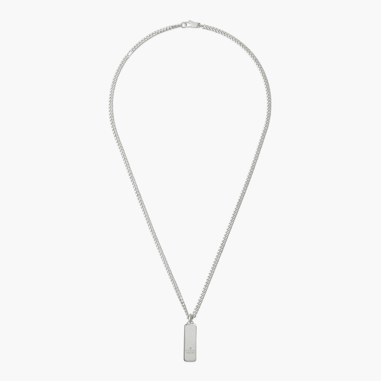 Gucci Diagonal Interlocking G Tag Necklace