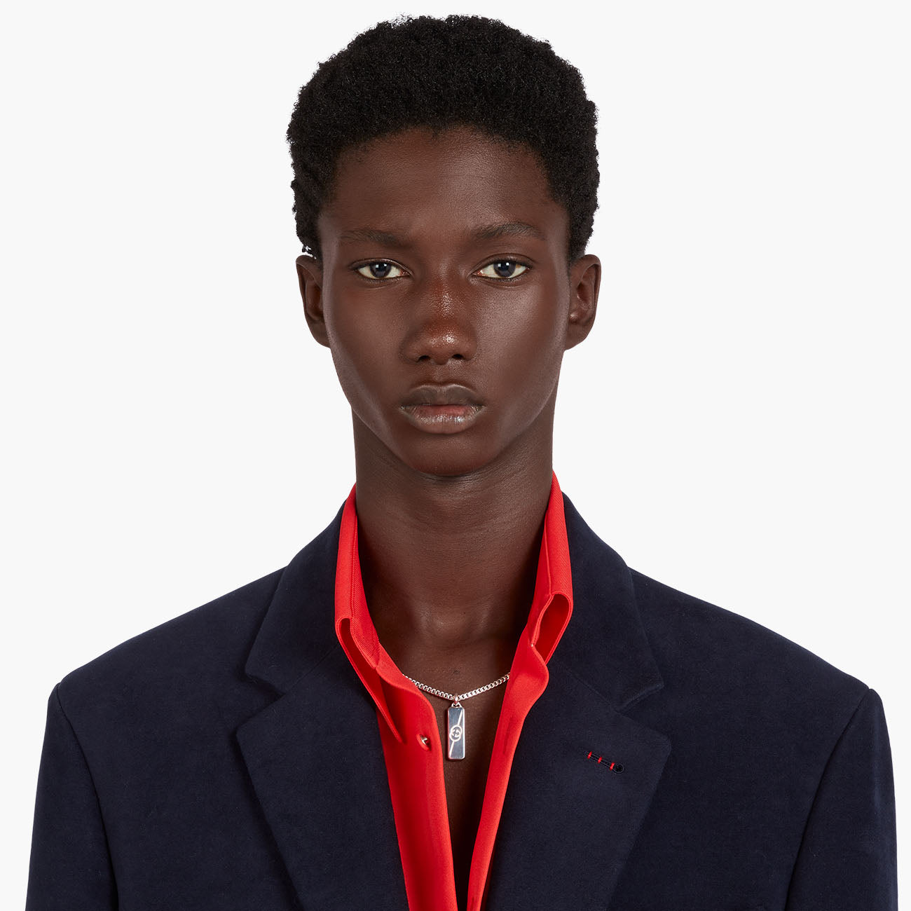 Gucci Diagonal Interlocking G Tag Necklace