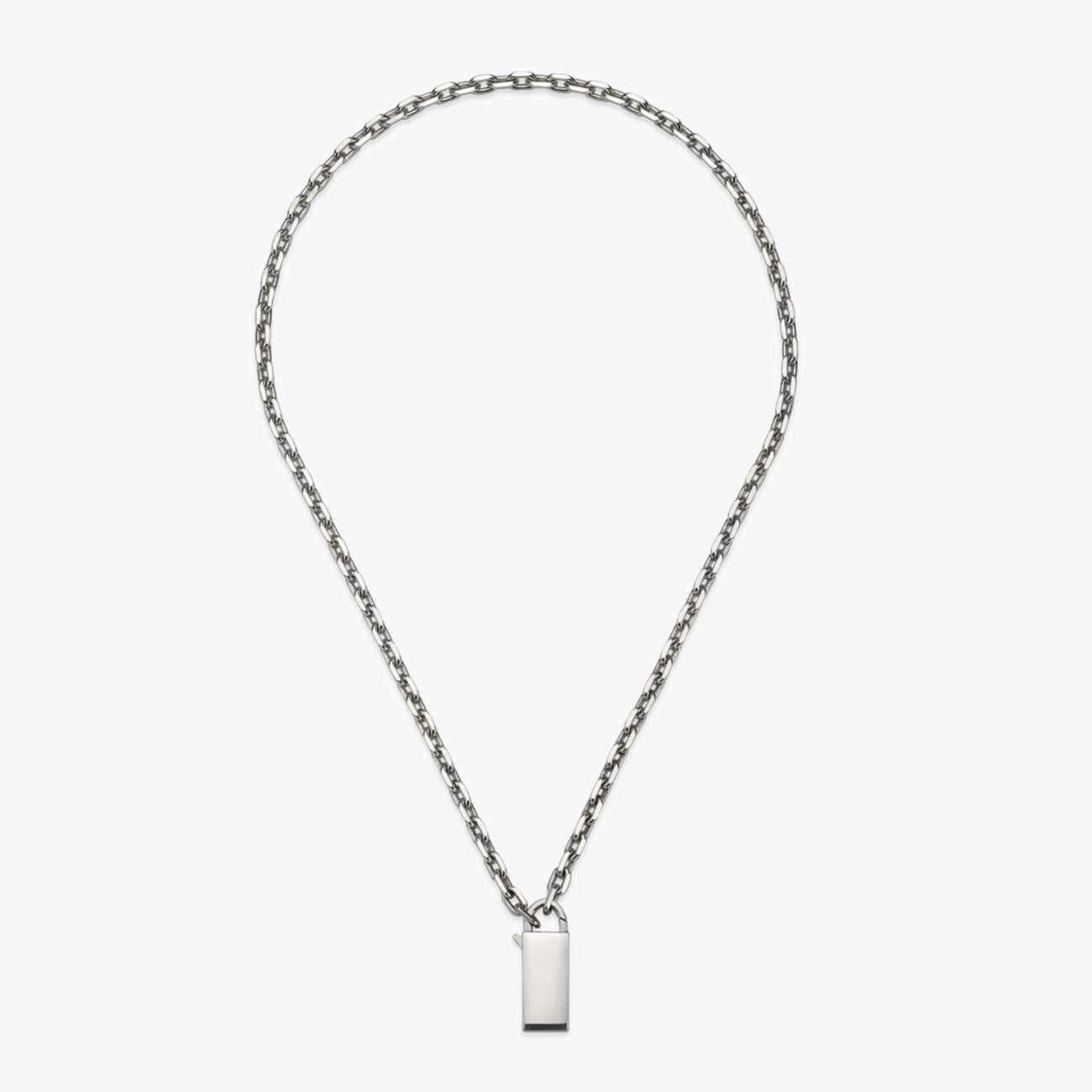 Gucci Trademark Sterling Silver Pendant Necklace