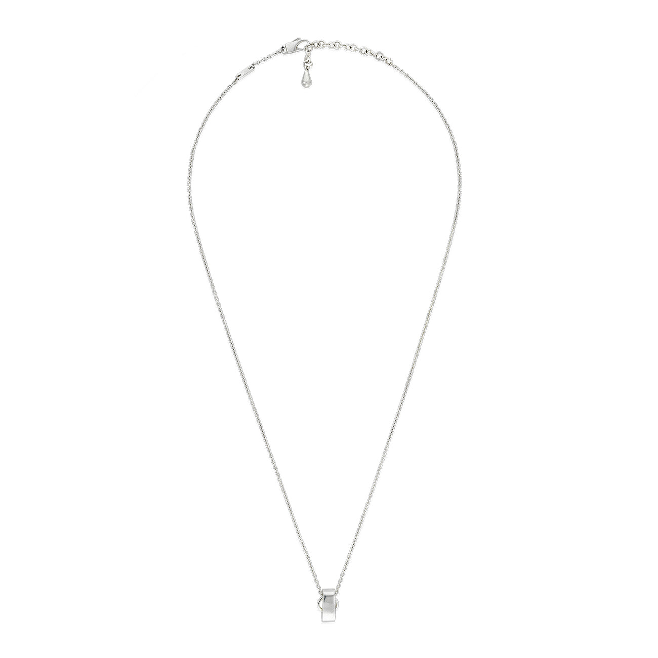 Gucci Interlocking G Silver Pendant Necklace