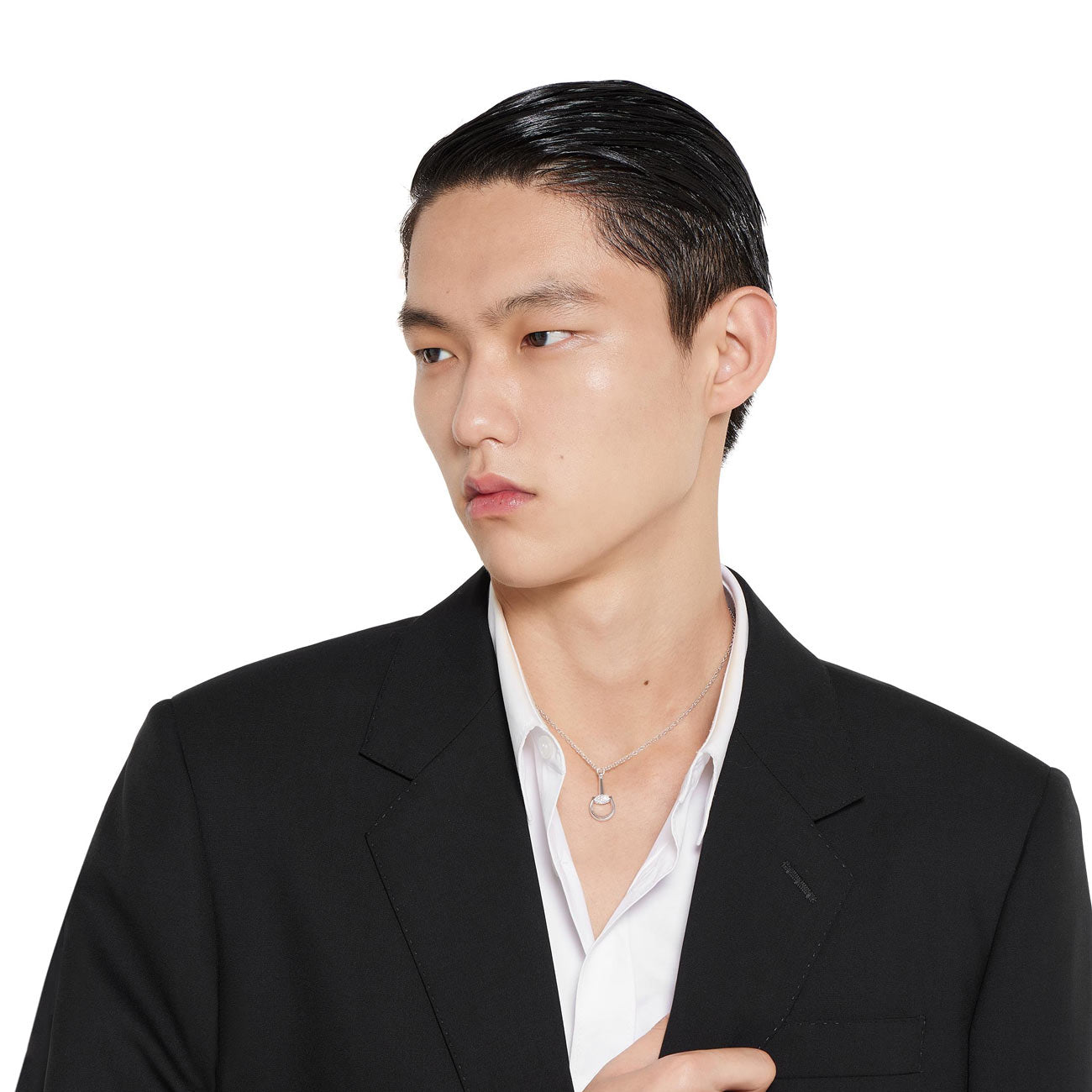 Gucci Horsebit Demi Diamond Pavé Pendant Necklace