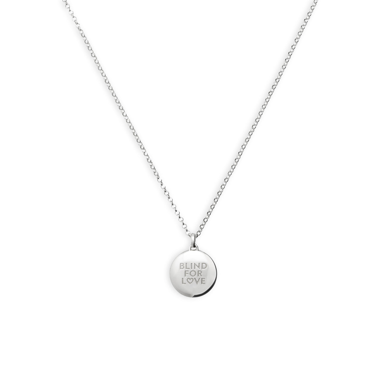 Gucci Blind for Love Silver Round Necklace