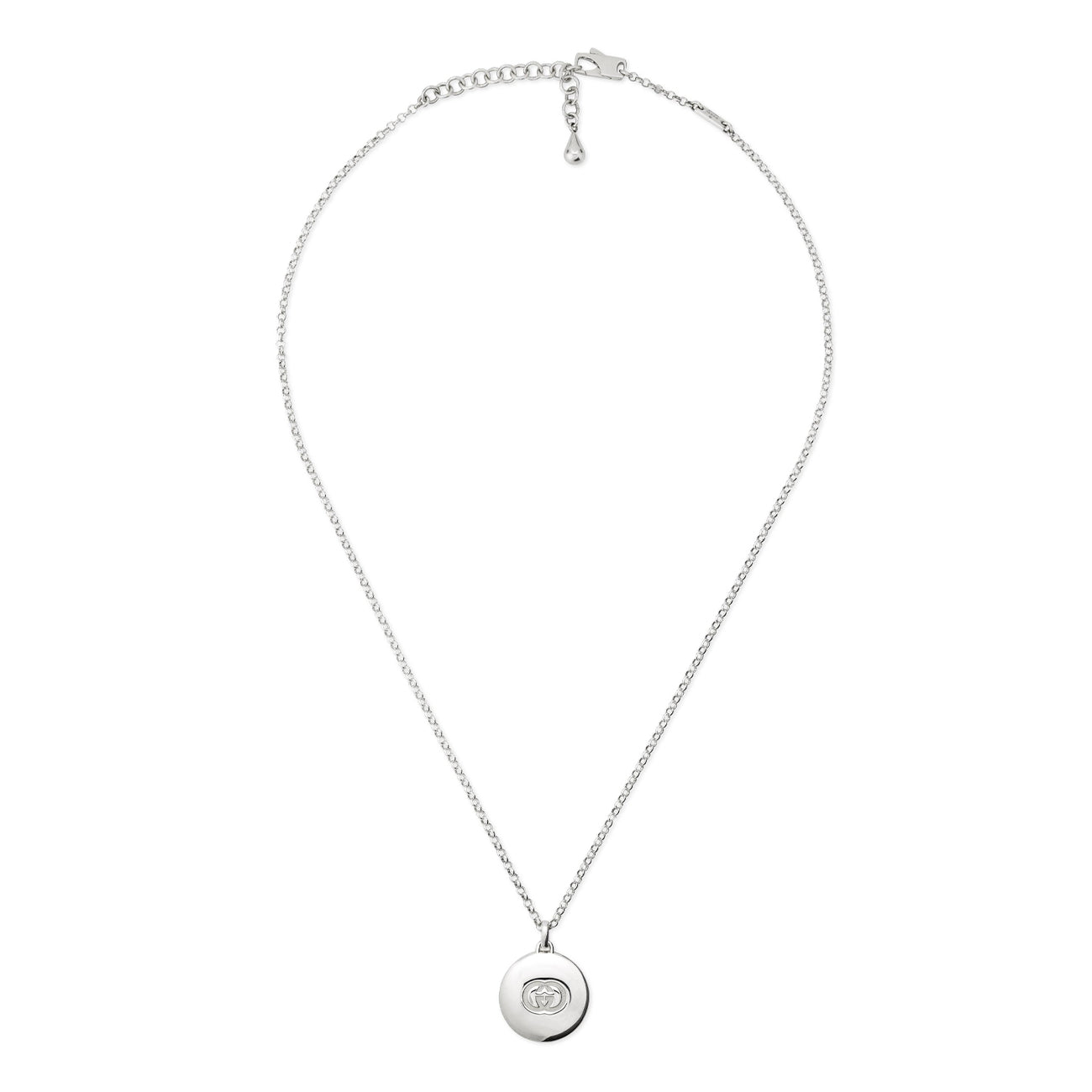 Gucci Blind for Love Silver Round Necklace