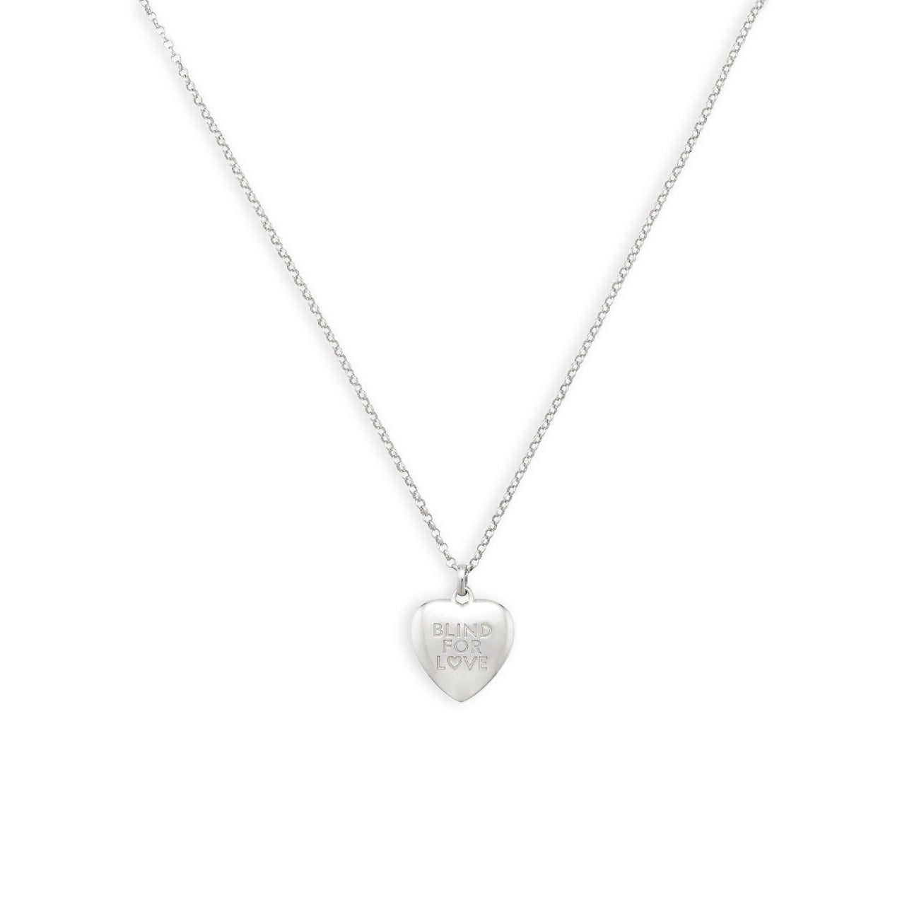 Gucci Blind for Love Silver Heart Necklace