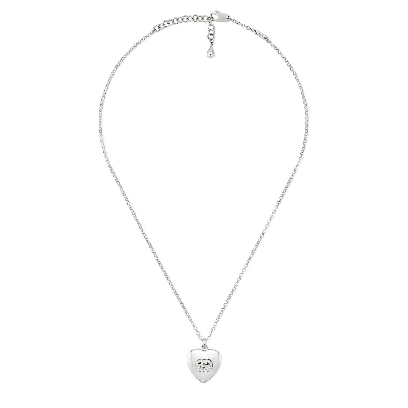 Gucci Blind for Love Silver Heart Necklace